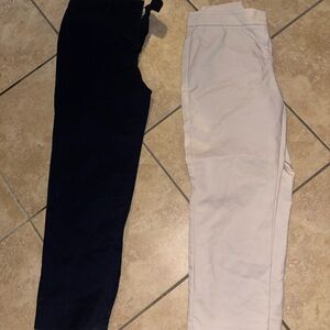Talbots Navy and White Patterned Pants